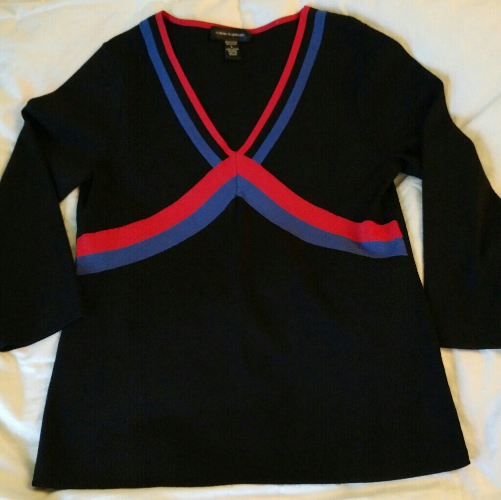 Cable and Gauge Black Blouse size L